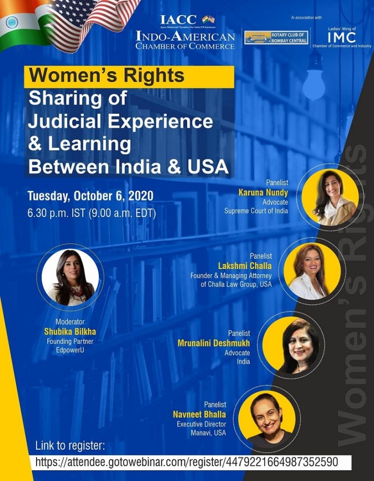 Women’s Rights Sharing of Judicial Experience & Learning Between India