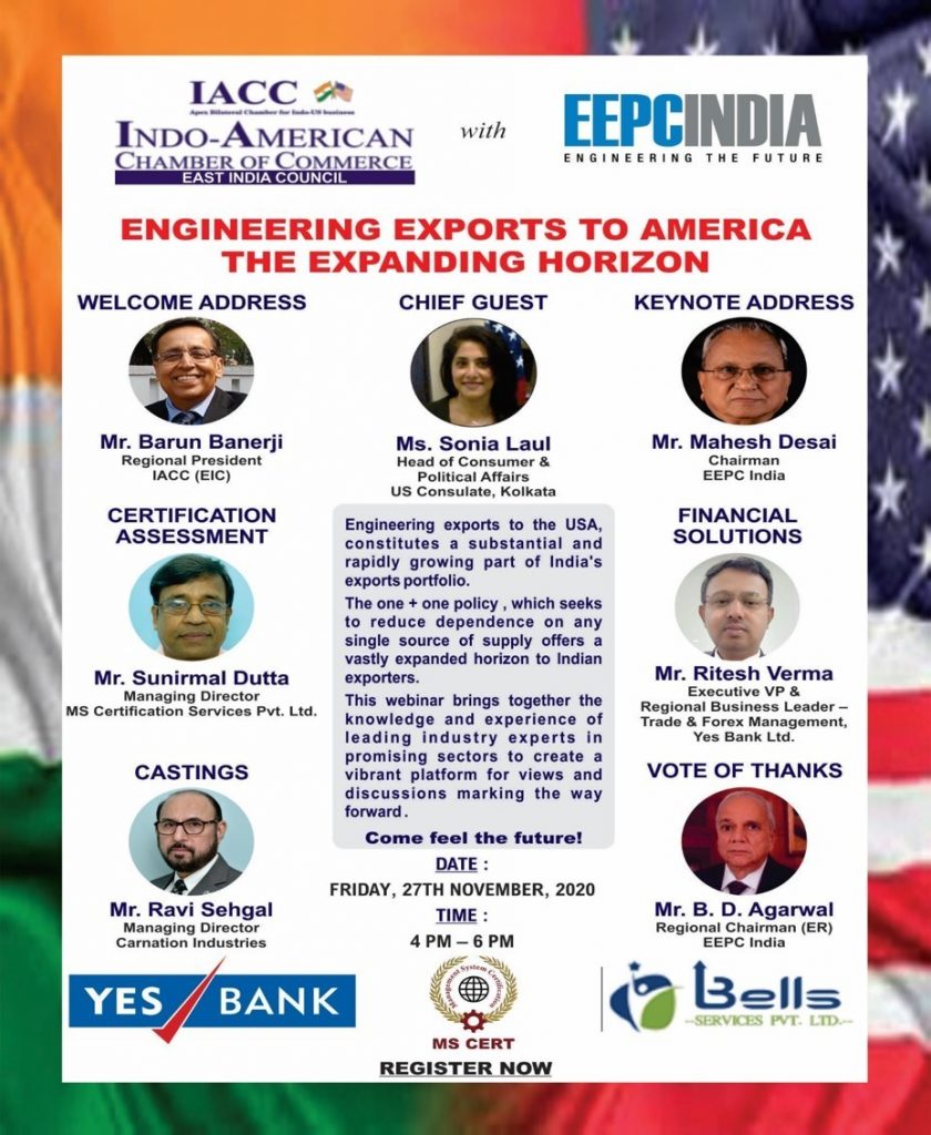 Webinar on ‘Engineering Exports to America – the Expanding Horizon’