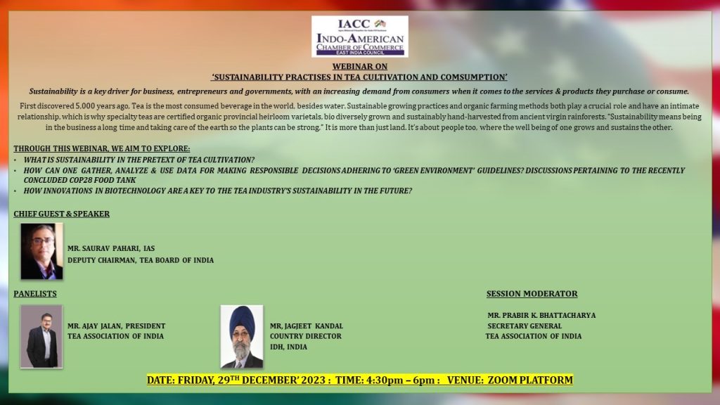 Webinar on Sustainability Practices In Tea Cultivation And Comsumption