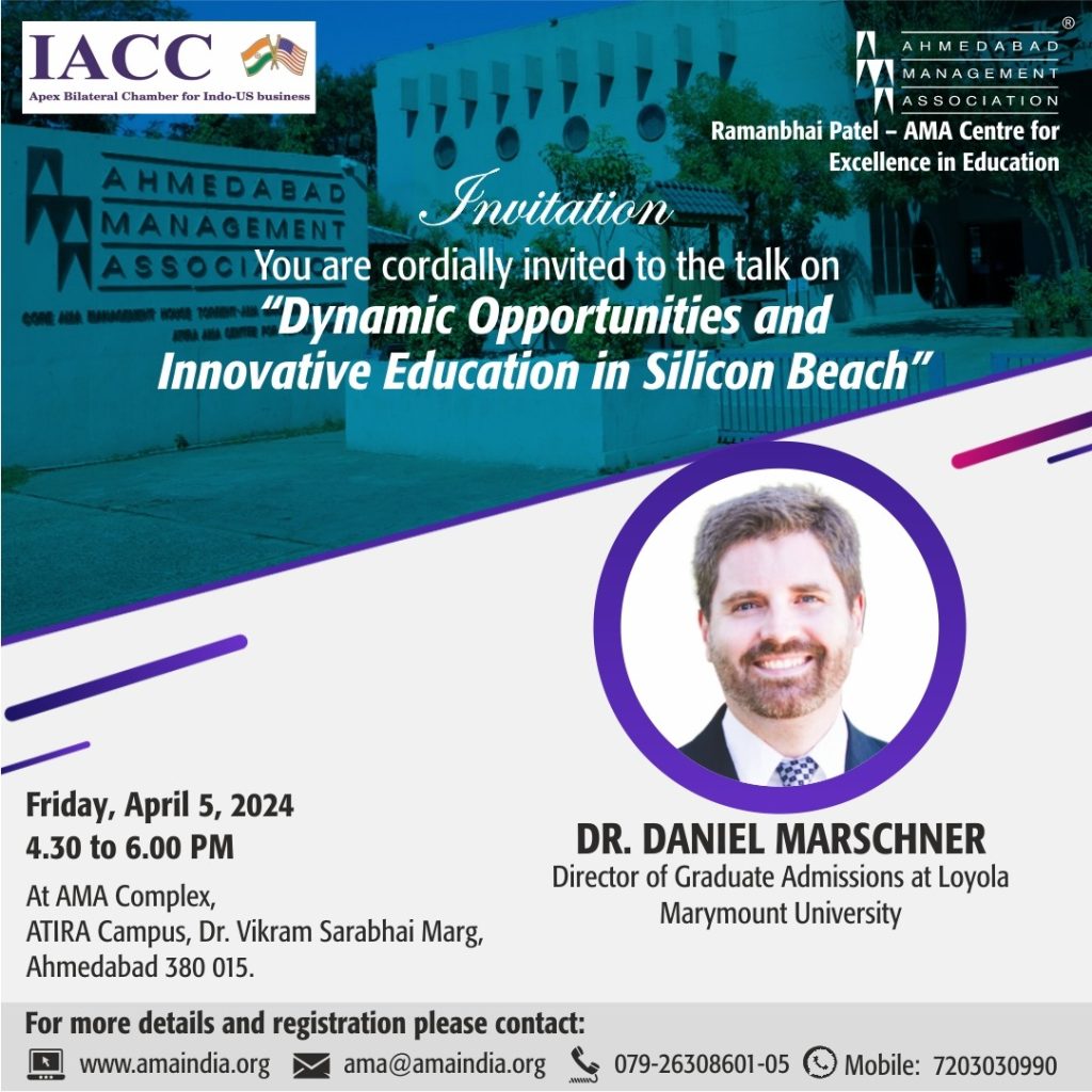 A Program by IACC Gujarat in collaboration with AMA