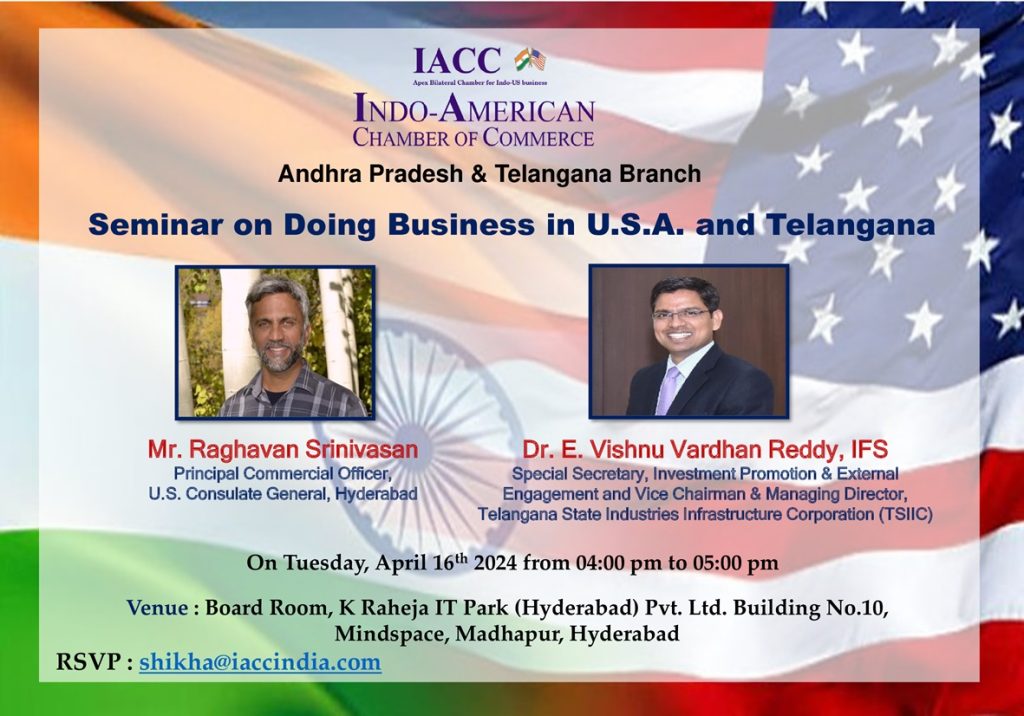 Seminar on Doing Business in U.S.A. and Telangana