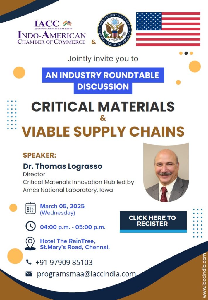 An Industry Roundtable Discussion-Critical Materials/Minerals and Viable Supply Chains