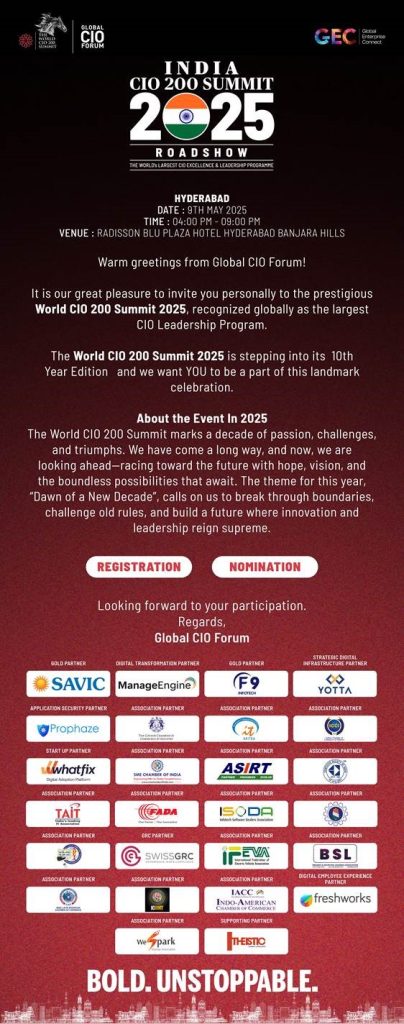 India Hyderabad CIO 200 Summit 2025