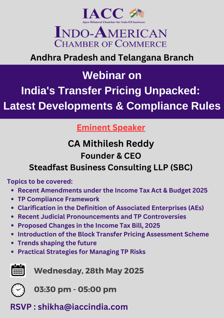 Webinar on “India’s Transfer Pricing Unpacked:  Latest Developments & Compliance Rules”