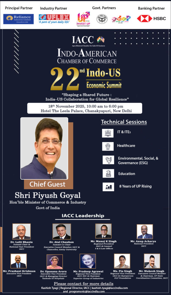 22nd Indo-US Economic Summit Shaping a Shared Future: India-US Collaboration for Global Resilience