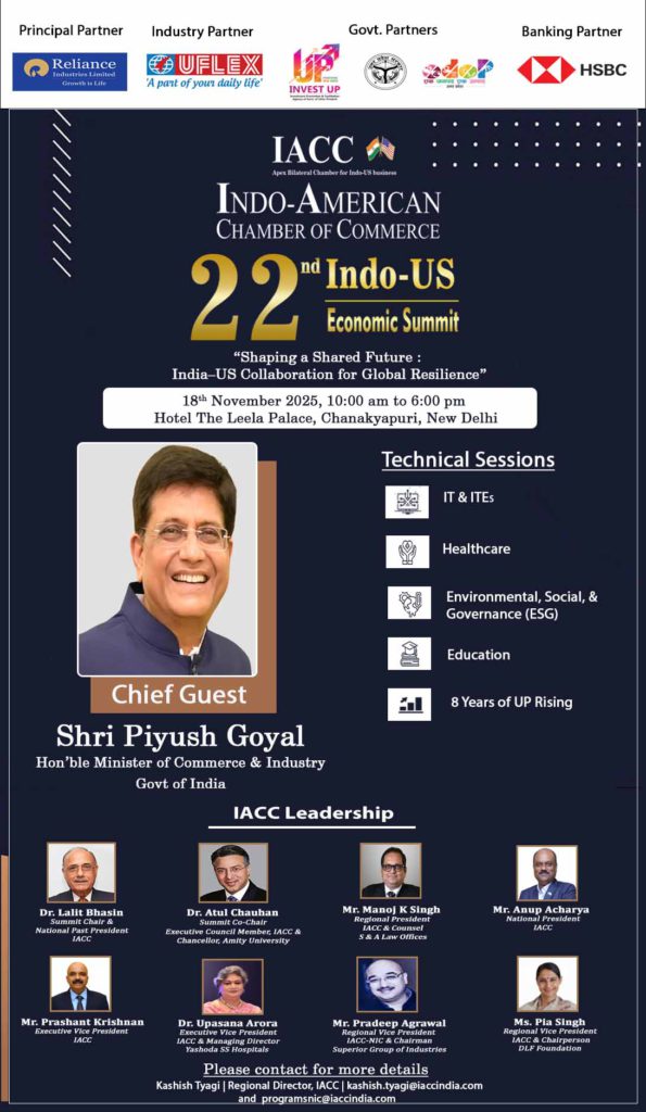 22nd Indo-US Economic Summit Shaping a Shared Future: India-US Collaboration for Global Resilience