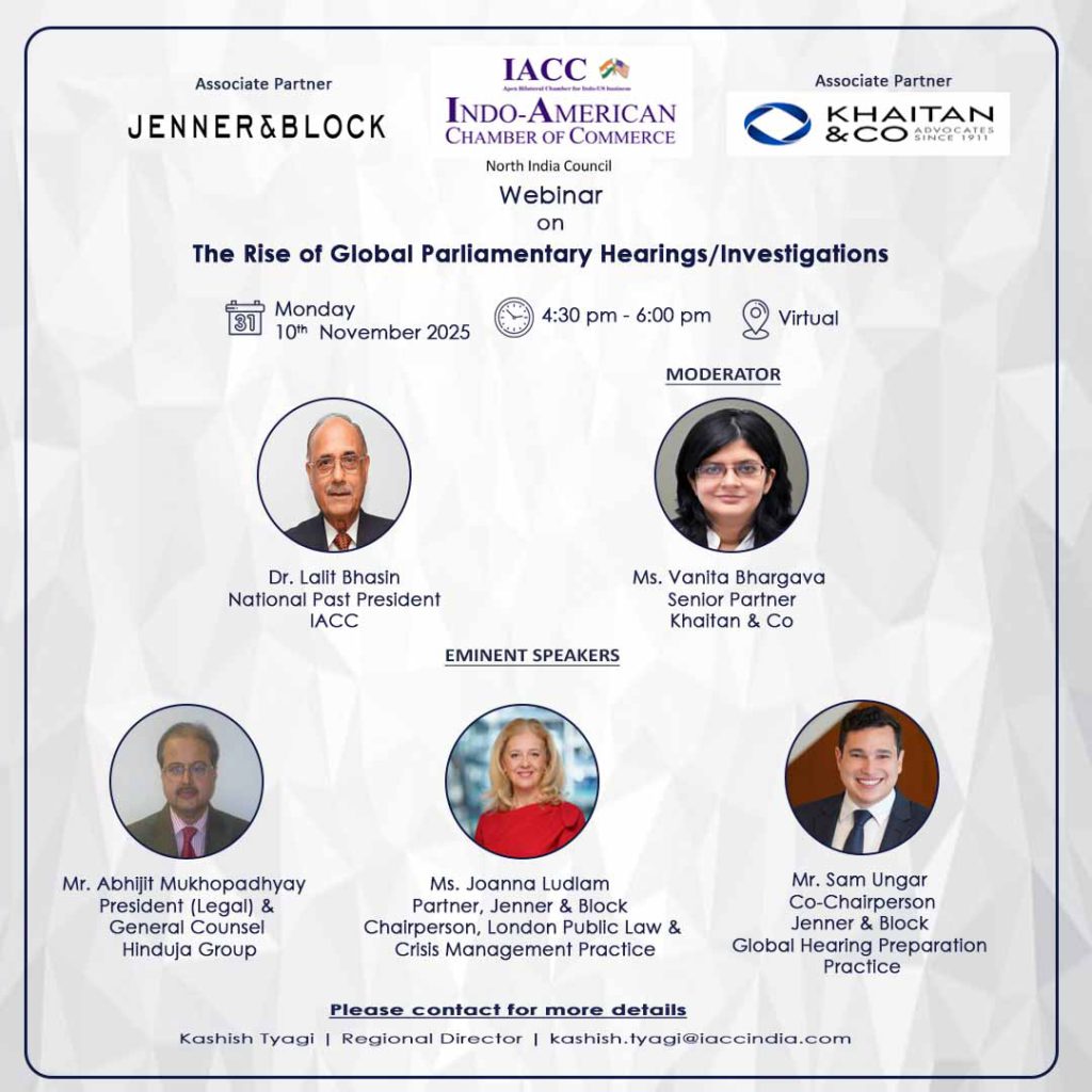 Webinar on “The Rise of Global Parliamentary Hearings/Investigations”