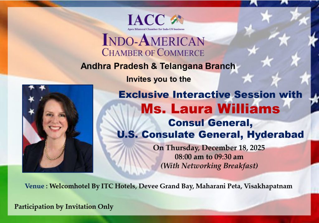 Exclusive Interactive Session with Ms. Laura Williams, Consul General, U.S. Consulate General Hyderabad