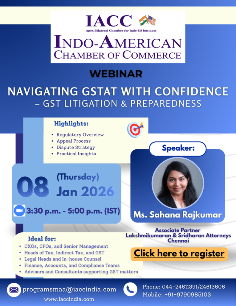 Webinar-“Navigating GSTAT with Confidence – GST Litigation & Preparedness”