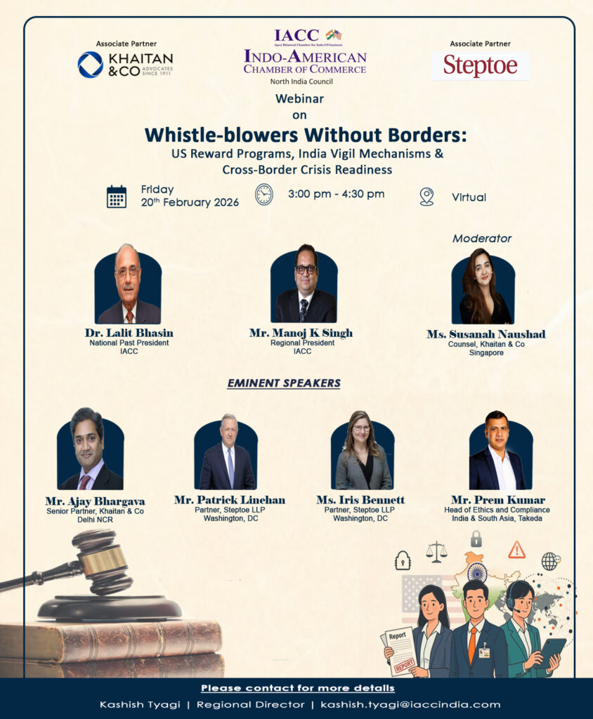Webinar on Whistleblowers Without Borders: US Reward Programs, India Vigil Mechanisms, & Cross-Border Crisis Readiness