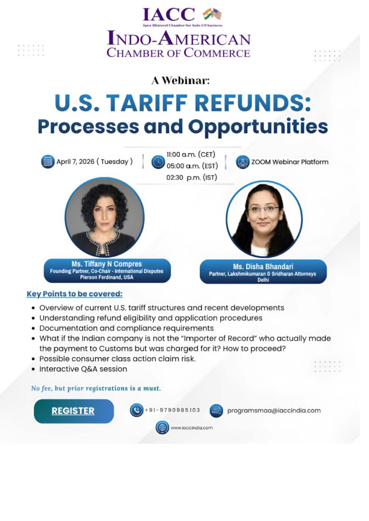 A Webinar on “U.S. Tariff Refunds: Processes and Opportunities